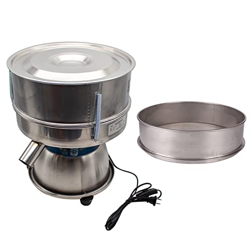 iDili AC 110V Electric Vibrating Screen Powder Screening Sifting Machine Powder Sieve Machine with Height 8CM 2 Sieves 10-200 Mesh Option