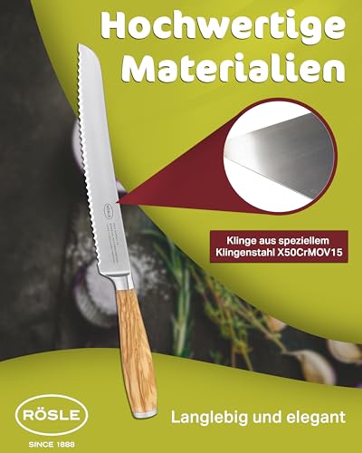 Rösle Brotmesser Artesano 22 cm – Hochwertiges Küchenmesser aus Solingen