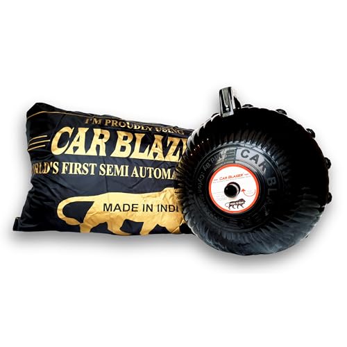 Image of CARBLAZER Portable & Semi-Automatic Full Body Car Covers: Heavy Duty Device| Anti-Theft| Dust & Scratch Proof | Water & Wind Resistant|Custom Fit| Dual-Side Cover, Compatible for Jaguar