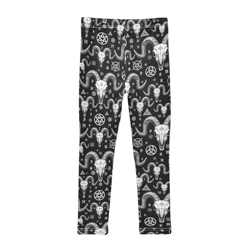 Girls Leggings Size 4T Goat Black Yoga Stretchy Pants Comfortable Girl Clothes for Workout Dance2