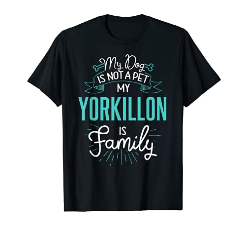 Cute Yorkillon Design Family Dog Giftn T-Shirt, Black