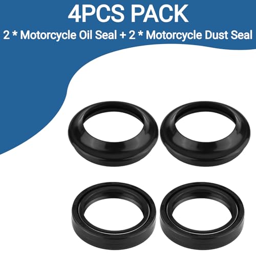 Motorrad Motorrad Vorderradgabel Öldichtung und Staubdichtungssatz 41mm x 54mm x 11mm Passend für GSX750F GSXR750 Gummi Material Schwarz Farbe