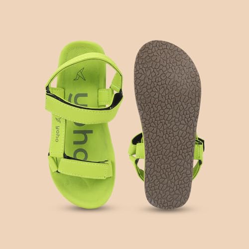 Image of YOHO EVA Sandals for Women | EVA sole | Comfortable cushioned sole with TPR base | Lightweight | Soft skin friendly straps | Adjustable straps | Velcro closure | Vibrant colour options