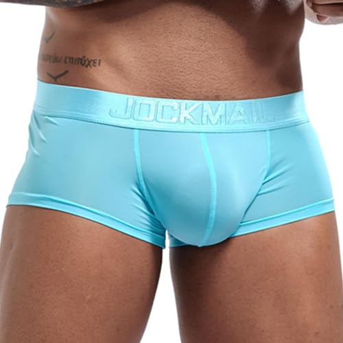 Generic Herren Boxershorts Eisseide Unterwäsche Atmungsaktiv Blue M, 1 Per Pack