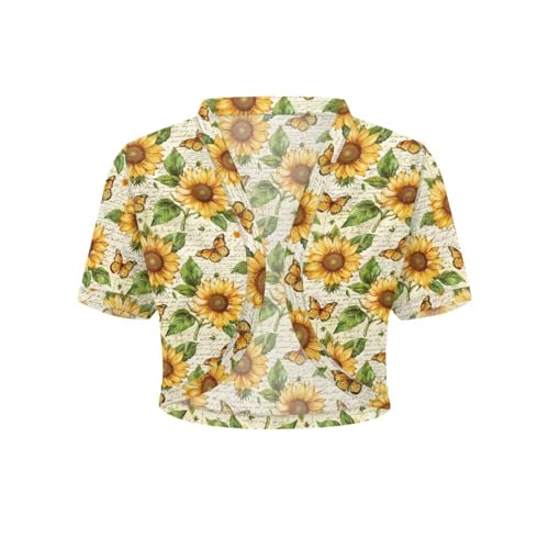 Image of Womens Short Sleeve Cardigans Lightweight Summer Cardigan Trendy Bolero Shrug Cute Floral Cardigan Sheer Bolero