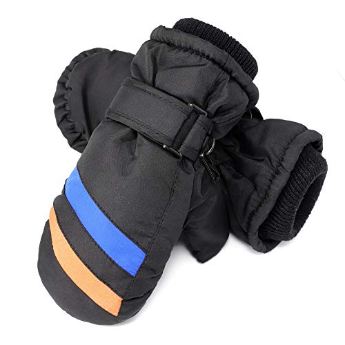 Flammi Kids Ski Mittens Fleece Lined Winter Snow Mittens Water-Resistant for Boys Girls