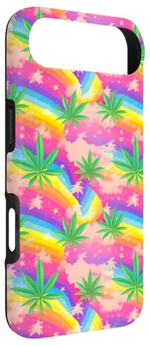 Girly Weed Phone Case | Rainbow Psychedelic 420 Case for iPhone Air