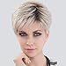 Produktbild HAIRCUBE Kurze Echthaarperücken für Frauen blonde Perücken mit schwarzen Wurzelperücken