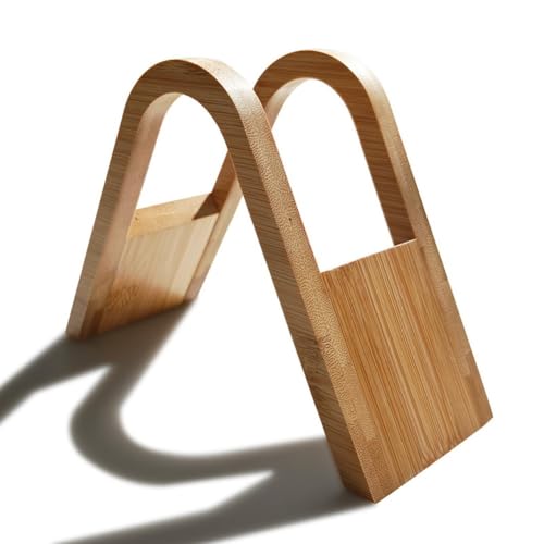 Vibsky Porta carta filtro da caffè a forma di V, in legno, per casa, ufficio, caffetteria, supporto verticale salvaspazio