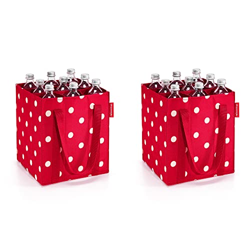 Reisenthel Accessoires Gilching Lot de 2 sacs à bouteille avec porte-bouteilles Rouge piment, 24 x 28 x 24 cm