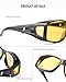 FIMOSON Night Driving Glasses for Men Women Fit Over Sunglasses Anti Glare Polarized HD Night Vision Glasses