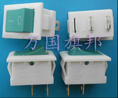 5A 250VAC 21 * 15mm 2P rockey switch/switch green key
