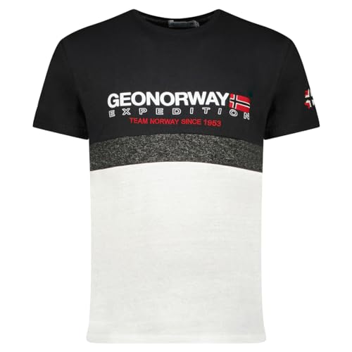 Geographical Norway Jdouble Men Camisetas, Noir, M para Hombre