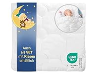 ZOLLNER Bettdecke für Kleinkinder - für Allergiker geeignet – Mischgewebe - waschbar bis 95°C – 80x80 cm - Hotelqualität