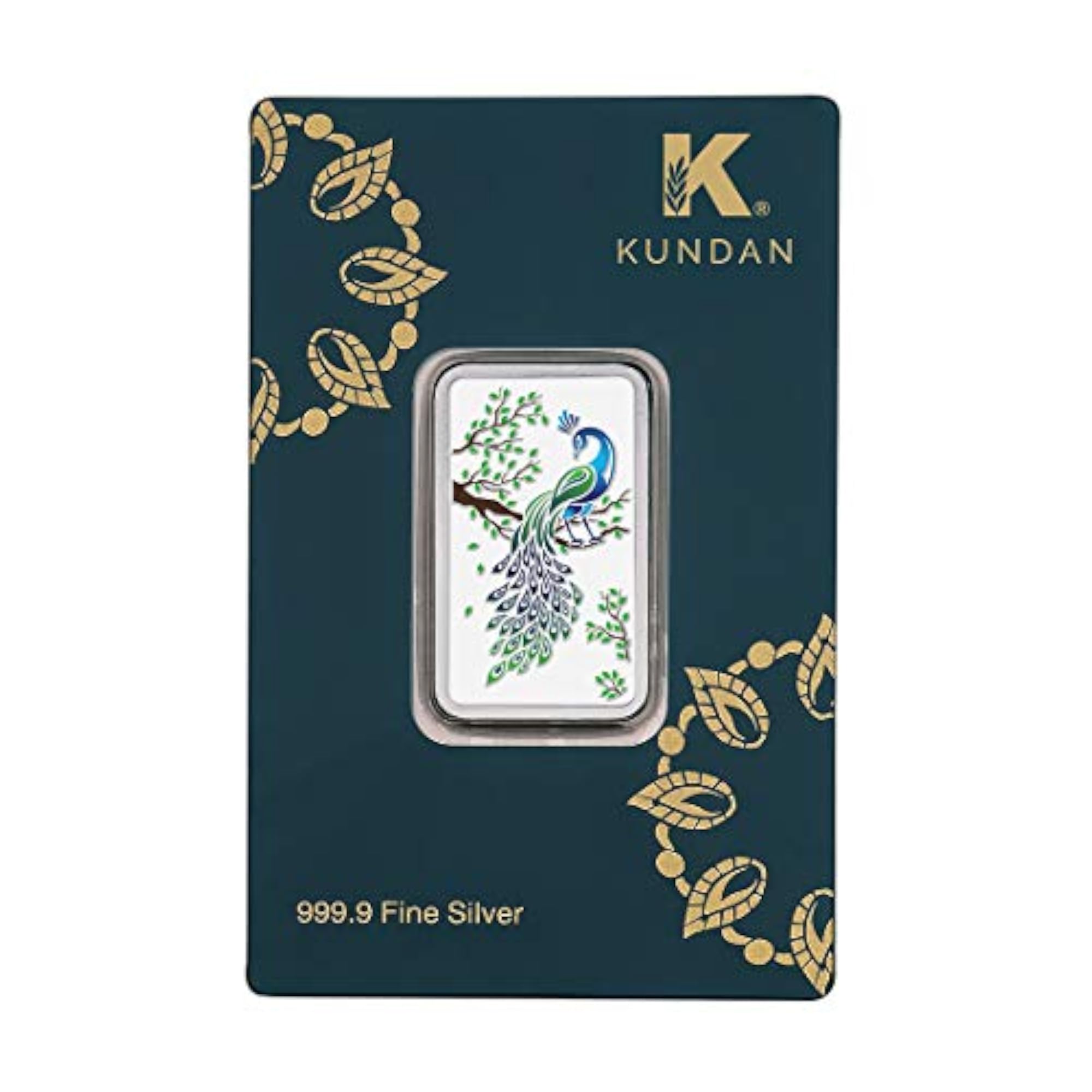 Silver Colour Bar - Peacock Design, Elegant Gift