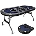 HLC Pokertisch Klappbarer Poker Table f&uuml;r 8 Spieler, Texas Hold&rsquo;em Tisch mit Gepolsterte Armauflage und Getr&auml;nkehaltern, Casino Pokertisch f&uuml;r Erwachsene.