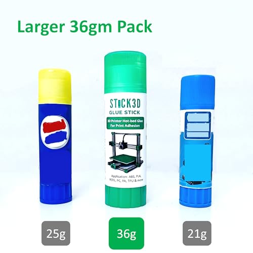 Image of STICK3D - 3D Printer Glue Stick | Hot Bed Glue | FDM Printer Bed Glue | For Filaments ABS, PLA, PETG, PC, PA, TPU & more | BUY 3 GET 1 FREE COMBO | Pack of 4 PVP Glue Sticks | (4 X 36 Grams)