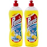 PERO Flüssiges Geschirrspülmittel mit Zitronenduft – 750 ml | Effektive Fettentfernung, Frischer Duft, 2 ER