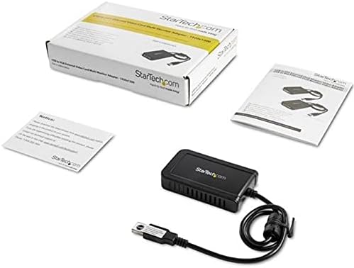 StarTech.com Adattatore USB a VGA, 1920x1200, Scheda video e grafica esterna, Adattatore convertitore USB per doppio monitor VGA, Supporta Windows (USB2VGAE3) StarTech.com Adattatore USB a VGA, 1920x1200, Scheda video e grafica esterna, Adattatore convertitore USB per doppio monitor VGA, Supporta Windows (USB2VGAE3)
