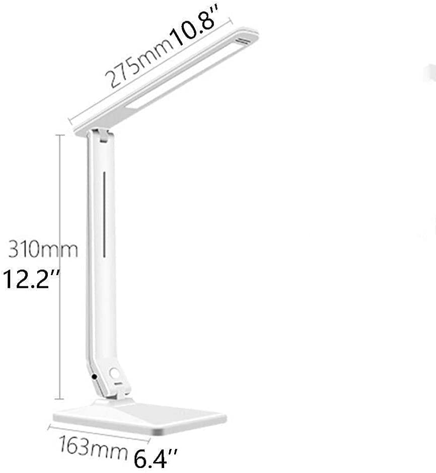 Lampe de bureau LED décorative blanche avec gradation tactile et alimentation USB - 2