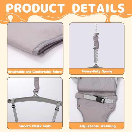 Taleco Gear 2 in 1 Toddler Swing ＆ Jumper, Swing Set for Indoor/Outdoor, Baby Jumpers and Bouncers, Easy to Assemble & Store, Suitable for Children 6 Months and Older（Black） - Thumbnail 2