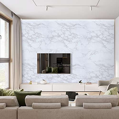 Marble Self Adhesive Paper 24" X 78.7" Granite Look Effect Peel And Stick Paper Decorative Self-Adhesive Film Marble Gloss Vinyl Film For Kitchen Cabinet #TOP6