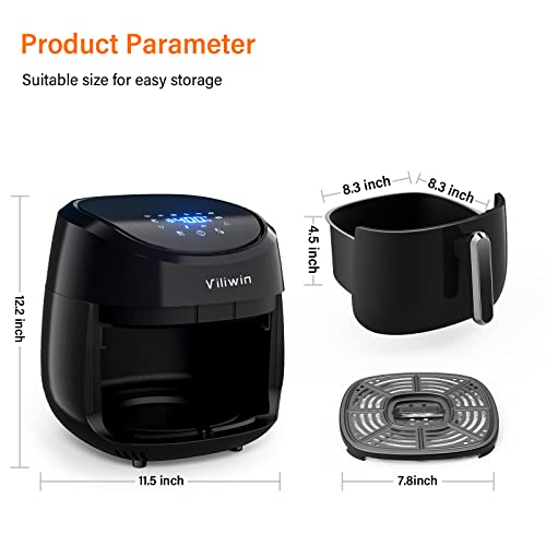 VILIWIN Air Fryer 8 Preset Menus 4.5 QT Digital Airfryer Easy to Use
