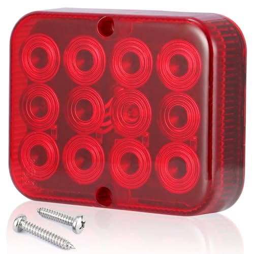SPARKMOTO 1 x Feux Antibrouillard Remorque Led Rouge,Feu De Brouillard Led Pour Remorque Tracteur Camion Caravane,Feu Antibrouillard Arrière Remorque12V,Feux...