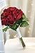 Red Silk Rose Toss Bouquet - Silk Wedding Toss Bouquet