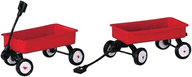 Red Wagons Set of 2 - Lemax Christmas Village