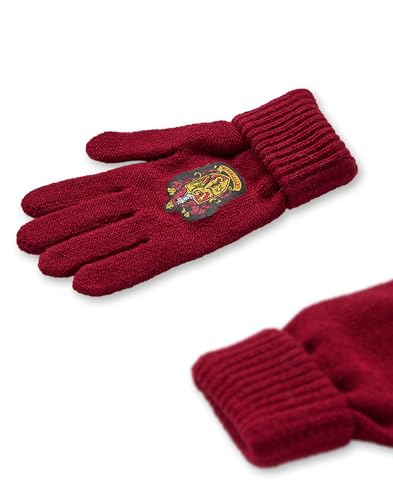 Image of Harry Potter Hat and Gloves Set Kids | Boys Girls Gryffindor Ravenclaw Slytherin Hufflepuff House Options