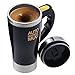 Tazza da caffè elettrica auto mescolante, tazza magnetica automatica in acciaio inox tazza auto miscelazione tazza caffè tè cacao latte tazza 450ml (nero)