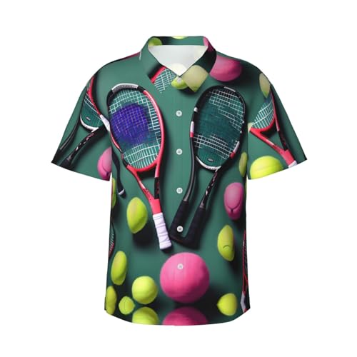 Chemise de plage tennis homme et short d'été décontracté boutonné de vacances