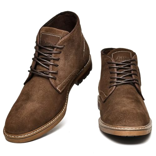 Image of Arkbird Men's Chukka Boots, Leather Ankle Dress Boot Casual Oxfords Lace Up Work Shoes