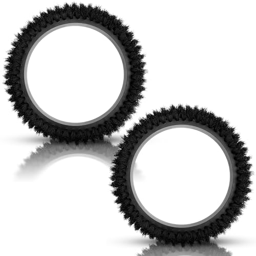 2 PACK 237049 Black Nylon Carpet Brush Replacement for Oreck Commercial ORB550MC, ORB600MW, ORB700MC Orbiter Floor Machines,12' Diameter, 0.012' Bristle Diameter
