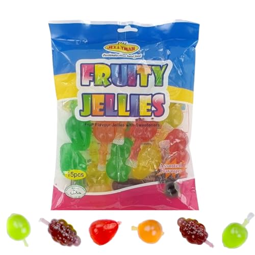 Fruity Jellies Fruit jelly Pops Halal Jelly TiK Tok Trending Challenge Candy Sweets 300G (15 Pcs)