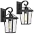 Luminzone Outdoor Light Fixtures Wall Mount, Waterproof Exterior Wall Lanterns with Glass, Outside Wall Sconces, Front Porch Lights for House Garage Doorway Patio (Small, 2Pack)