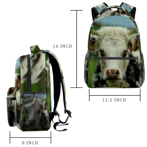 Sac de voyage imprimé vache herbivore prairie multicolore au design unique