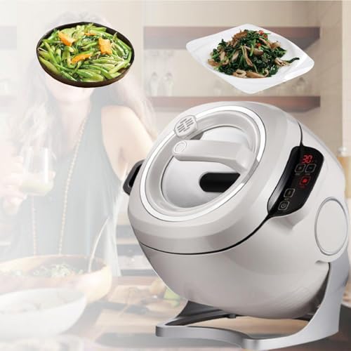 Robot de cocina, robot de cocina inteligente multifunción de 6 l con pantalla táctil, 3 velocidades y capacidad de 6 l, inicio con un clic para restaurante en casa