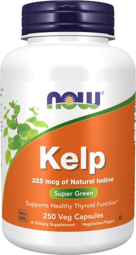 NOW Foods - Kelp capsula superfood verde 325 mcg. - 250 cápsulas vegetarianas