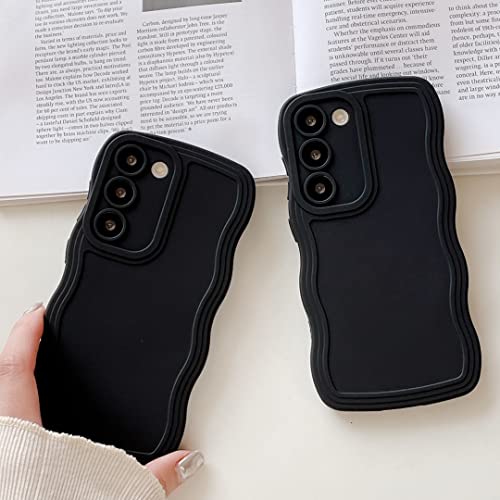 Ueebai Wave Frame Case For Samsung Galaxy S20 Fe 5G Phone Case,Cute Wave Frame Slim Fit Shockproof Phone Bumper Cover Soft Pretty Curly Wavy Case Anti-Scratch Tpu Case - Black #TOP5