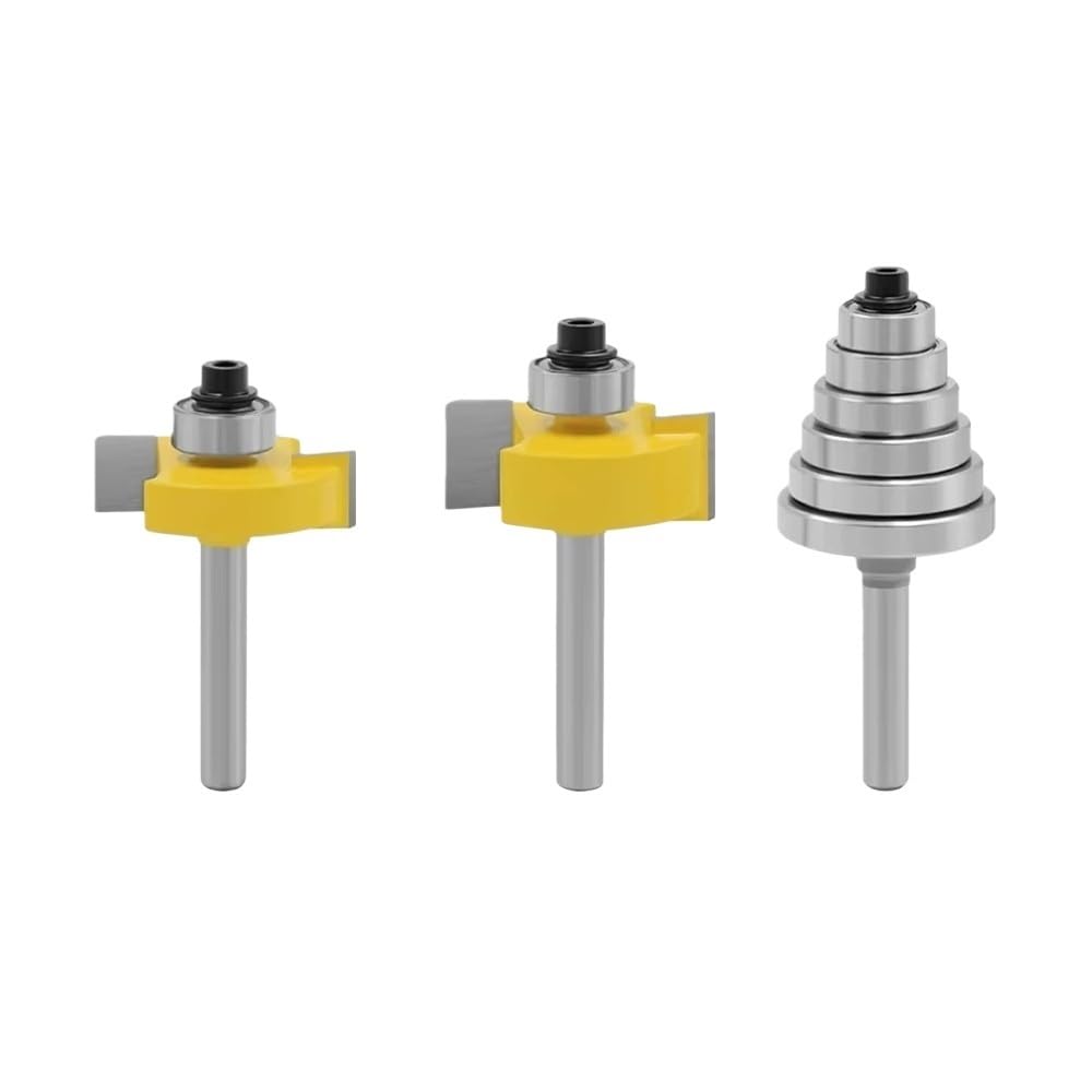 3 Pièces/Jeu Carbure Cimenté Tenon Couteau 6 Roulements Réglables Kit