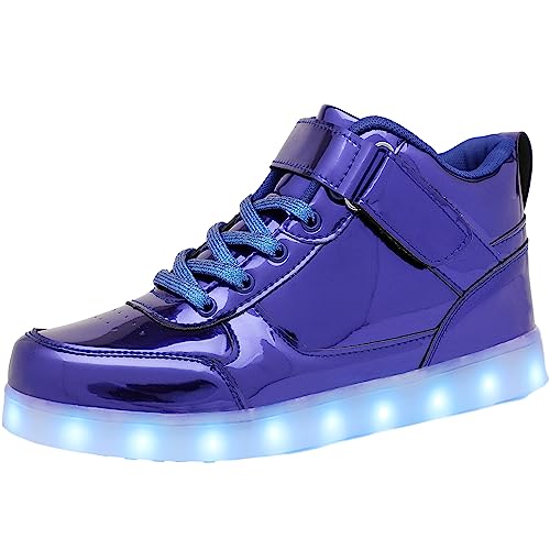 Image of JEVRITE Unisex LED Light Up High Top Sneakers - USB Charging for Women & Men - Couples Shoes