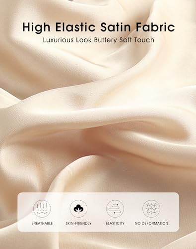 MANCYFIT Long Half Slip for Women Under Dress Satin Slip Skirt Extenders 36" Maxi Underskirt2