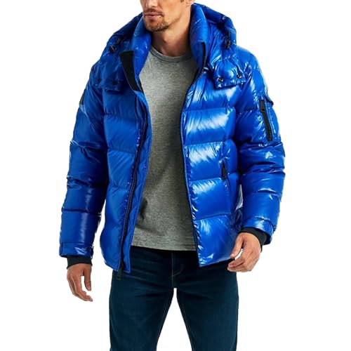 Manteau à capuche métallique pour festival veste brillante homme clubbing