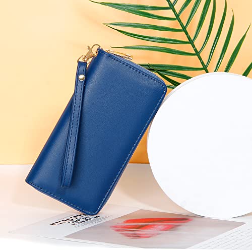 Image of VOCUS Womens Wristlet Wallet Zip Around Clutch Wallet Large RFID Blocking PU Leather Bifold with Phone Holder for Travel