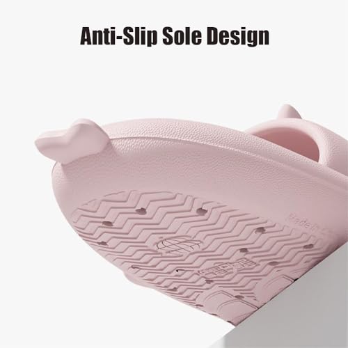 Zureto Big Eye Shark Slides, Original Cute Funny 3D Big Eye Shark Cartoon Animal Slippers Sandals3