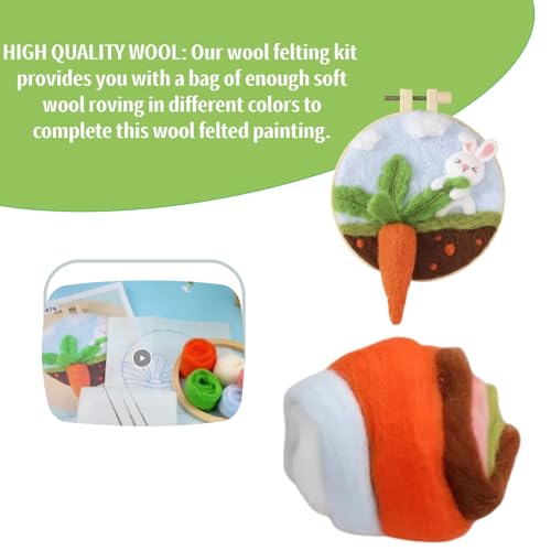 Image of Needle Felt Starter Set,Felting Kits for Beginners Needle Felting Kit | Wool Felting Kit,Adult,Beginner