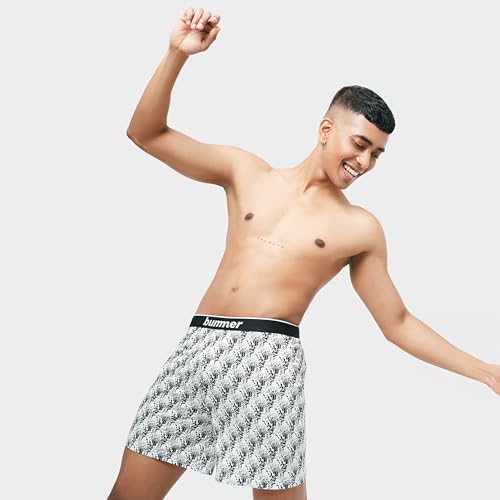 Image of Bummer Micro Modal Boxer Shorts for Men - Ultra Soft & Breathable, 3 Times Softer Than Cotton, Anti-Bacterial, Stretchable for Ultimate Comfort & Style, Pack of 1 (A Shark Tank Product)