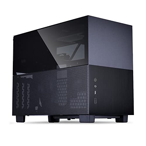 Image of Lian Li Q58X3 Mini Computer CaseI Aluminium Gaming CabinetI PC Cabinet I Chassis with PCIe 3.0 Riser Cable I Supports Mini-ITX - Black (G99.Q58X3.in)